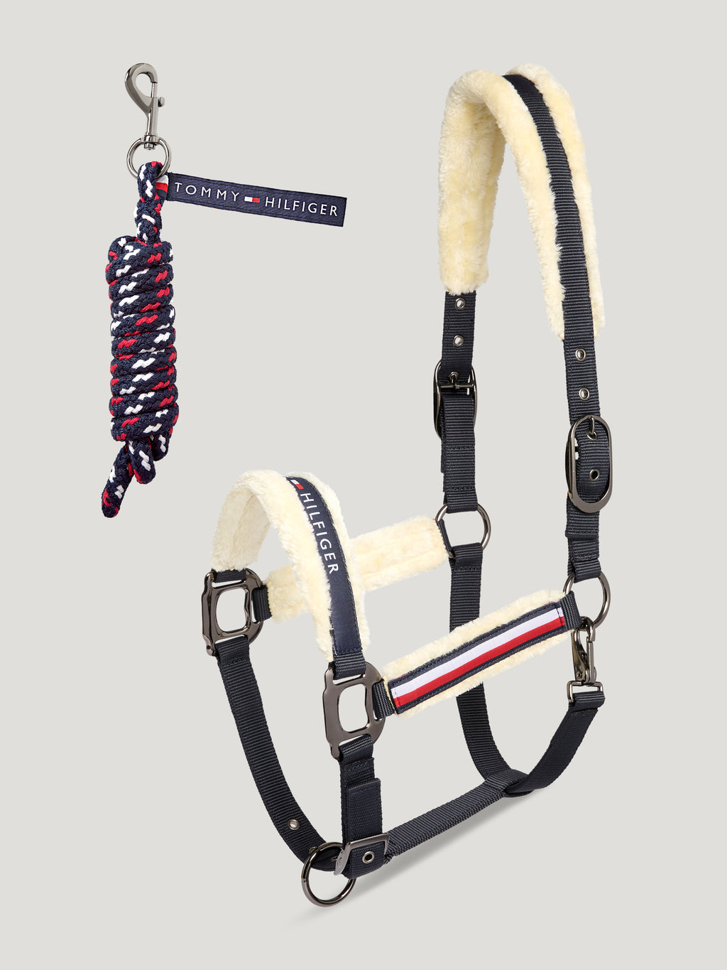 Tommy Hilfiger szőrmés kötőfék + vezetőszár